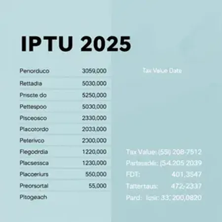 IPTU Caxias 2025: Valor, Data, Reajuste e Vencimento
